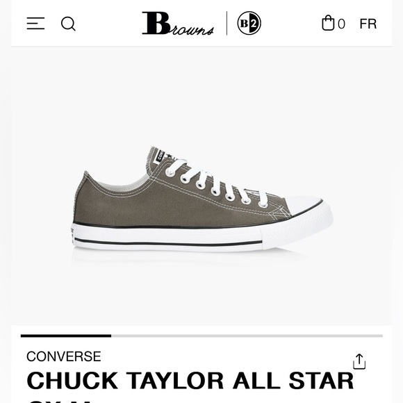 Converse Low-Top Canvas Sneaker - Grey - Picture 6 of 7